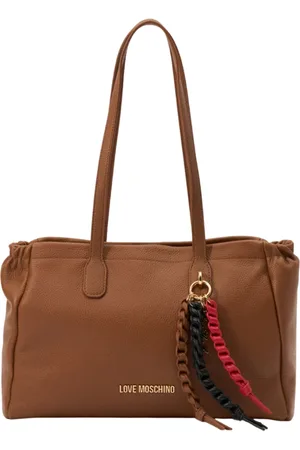 Moschino Love Moschino borsa a spalla in pelle martellata marrone cuoio