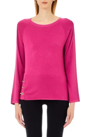 Liu Jo Maglia in misto viscosa con occhielli fucsia