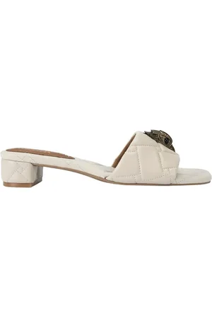 Kurt Geiger Ciabatte Kensington in pelle trapuntata ecrù