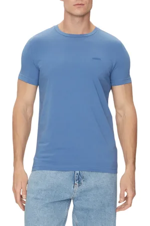Calvin Klein T-shirt manica corta slim fit azzurro