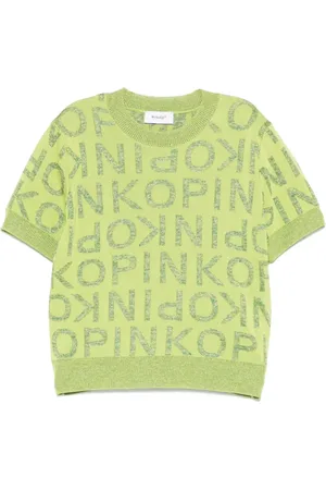 Pinko Maglia maniche corte con logo all over