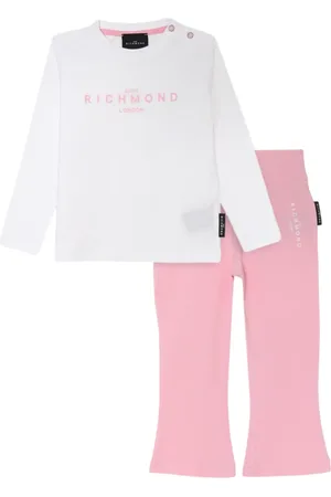 John Richmond Completo T-shirt manica lunga e leggings rosa