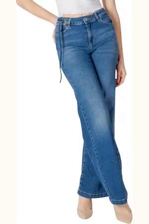 Liu Jo Jeans flare a vita alta con cintina lavaggio medio