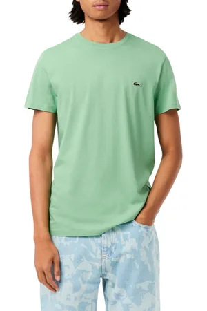 Lacoste T-shirt manica corta in cotone Pima verde menta