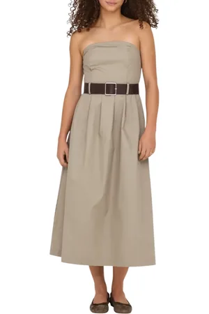 ONLY Abito smanicato midi con cintura