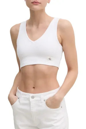 Calvin Klein Top crop a costine