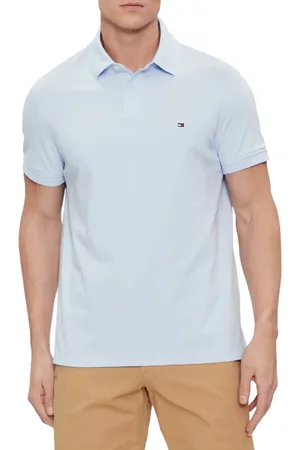 Tommy Hilfiger Polo manica corta in piquè celeste