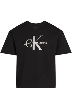 Calvin Klein T-shirt maniche corte con logo glitterato