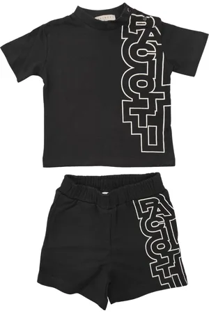 Cesare Paciotti Completo T-shirt e shorts con stampa logo