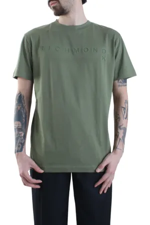 John Richmond T-shirt manica corta Zlaf con logo militare