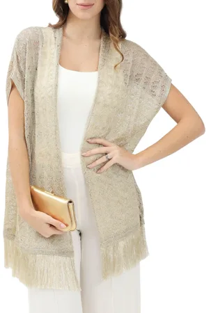 SIMONA CORSELLINI Cardigan in maglia lurex traforata