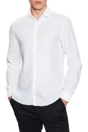 Calvin Klein Camicia manica lunga in lino slim fit
