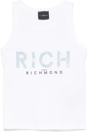John Richmond Canotta Sapet con logo strass