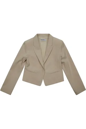 Patrizia Pepe Giacca monopetto in tessuto crepe cipria