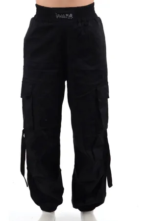 DISCLAIMER Pantaloni cargo con logo strass