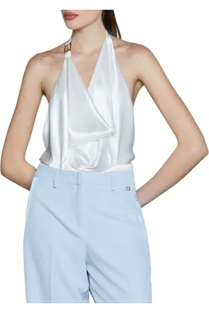 Relish Body satin con schiena scoperta latte