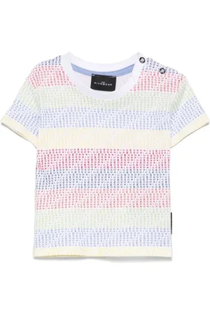 John Richmond T-shirt Mosik con logo all over multicolor