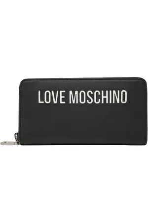 Moschino Love Moschino portafogli in ecopelle con logo argento