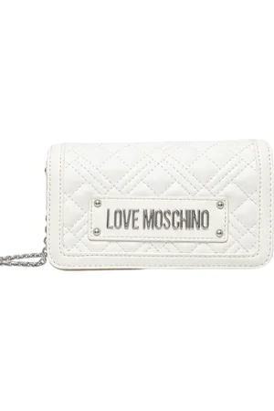 Moschino Love Moschino borsa a tracolla in ecopelle trapuntata con logo argento