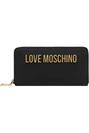 Moschino Love Moschino portafogli in ecopelle con logo beige oro