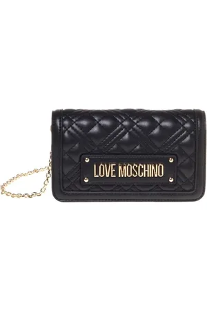 Moschino Love Moschino borsa a tracolla in ecopelle trapuntata con logo oro
