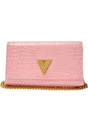VICOLO Pochette in ecopelle effetto coccodrillo con tracolla