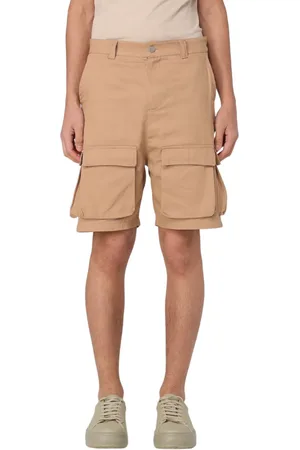DISCLAIMER Bermuda cargo in twill di cotone cammello