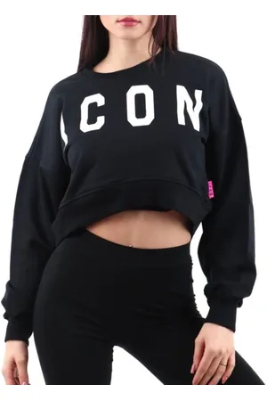 Icon Brand Felpa crop con maxi logo