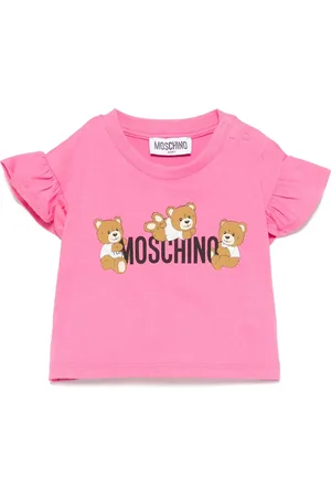 Moschino T-shirt manica corta con rouches stampa orsetti