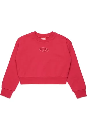 Diesel Felpa crop Straslium con logo cut out