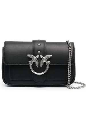 Pinko Borsa a tracolla Love One Pocket in pelle con borchie argento