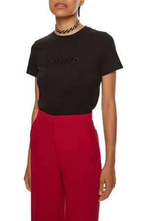 Pinko T-shirt manica corta Start con ricamo logo