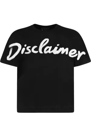 DISCLAIMER T-shirt maniche corte crop con stampa logo