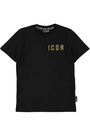 Icon Brand T-shirt manica corta con logo oro