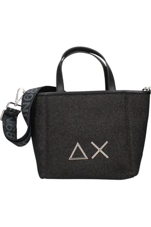 sun68 Borsa a mano glitter con tracolla bianco argento