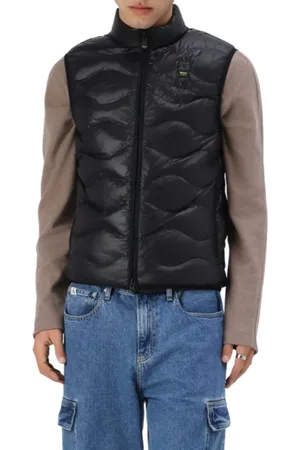 Blauer Gilet imbottito Danny con trapuntatura a onde