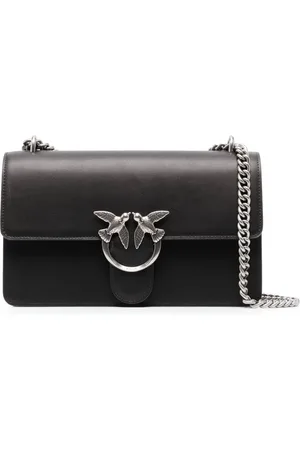 Pinko Borsa Love Bag Classic One Simply in pelle argento