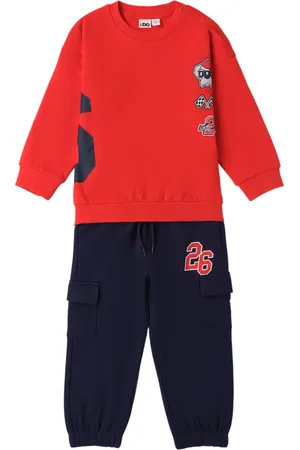 iDo(Dodipetto) Completo sportivo felpa e pantaloni blu