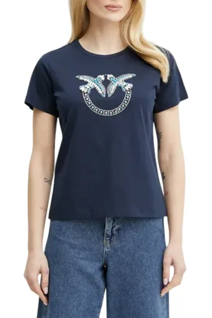 Pinko T-shirt manica corta Quentin con logo gioiello
