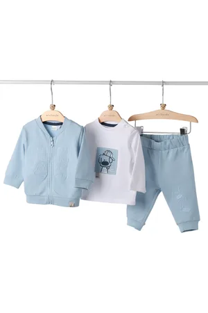 iDo(Dodipetto) Completo felpa T-shirt pantaloni celeste bianco