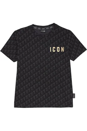 Icon Brand T-shirt manica corta in fantasia logata