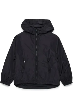 Diesel Giubbino leggero con cappuccio maxi logo rosso