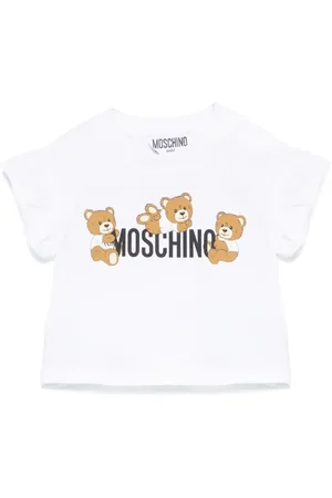 Moschino T-shirt manica corta con rouches stampa orsetti