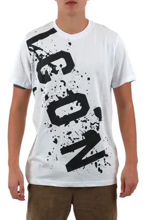 Icon Brand T-shirt manica corta con stampa logo spray