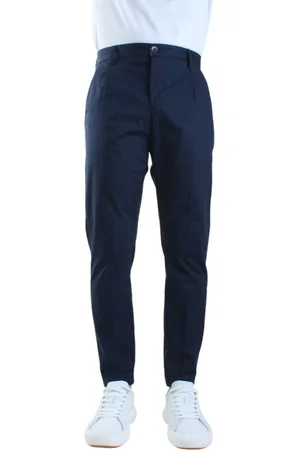 RAR Pantaloni Rio con pinces slim fit navy