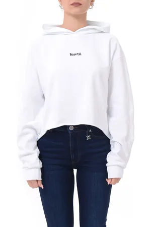 DISCLAIMER Felpa crop con maxi logo gioiello