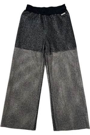 DISCLAIMER Pantaloni in tessuto a rete lurex