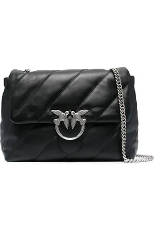 Pinko Borsa Love Big Puff Maxi Quilt in pelle trapuntata argento