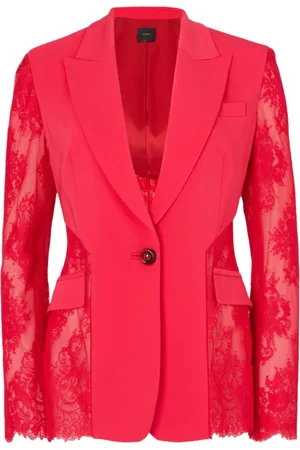 Pinko Giacca blazer Gruccione con inserti in pizzo