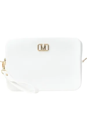 MARC ELLIS Borsa Flat Flowe in gomma saffiano bianco oro